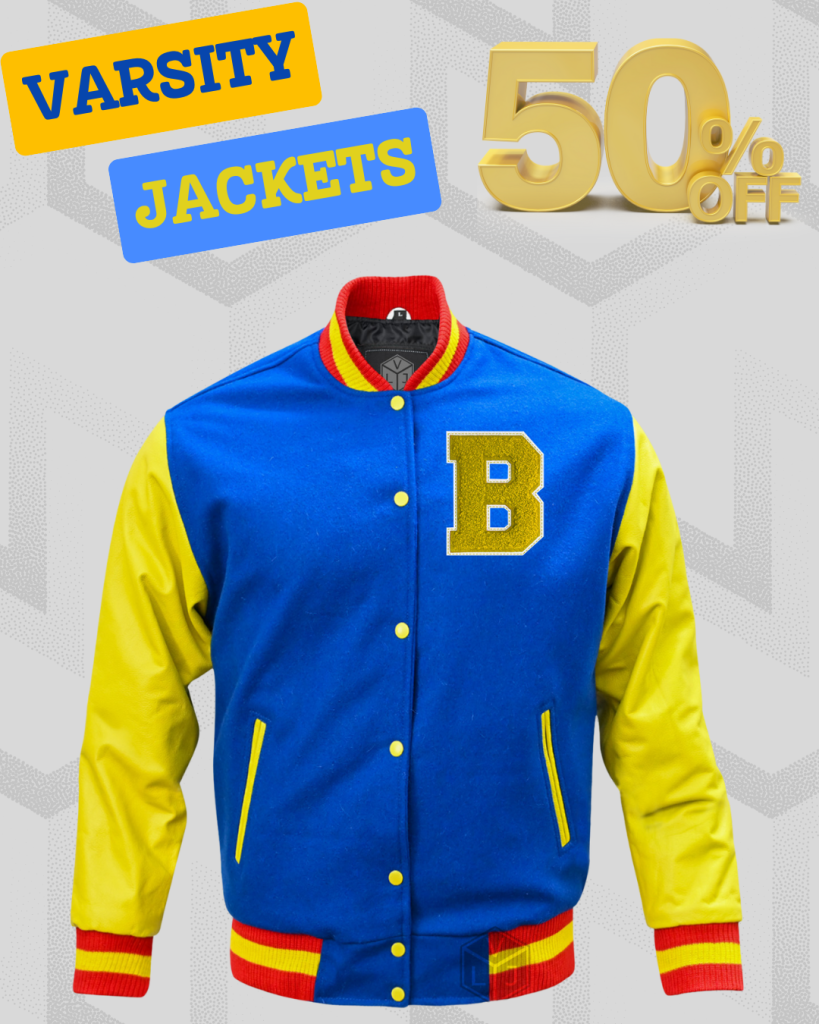 Custom Letterman Jackets Royal Yellow