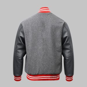 Custom Varsity Jackets Black Grey