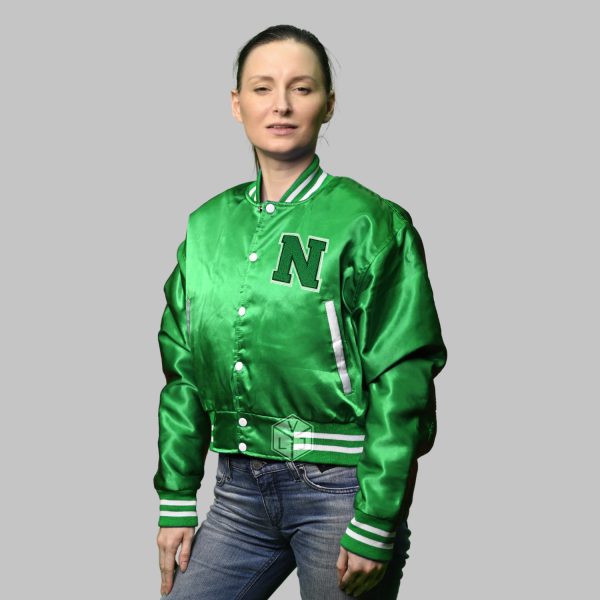 Satin Baseball Jacket Women