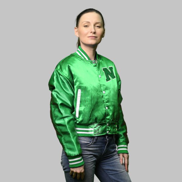 Satin Baseball Jacket Women