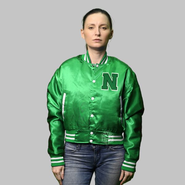 Satin Baseball Jacket Women