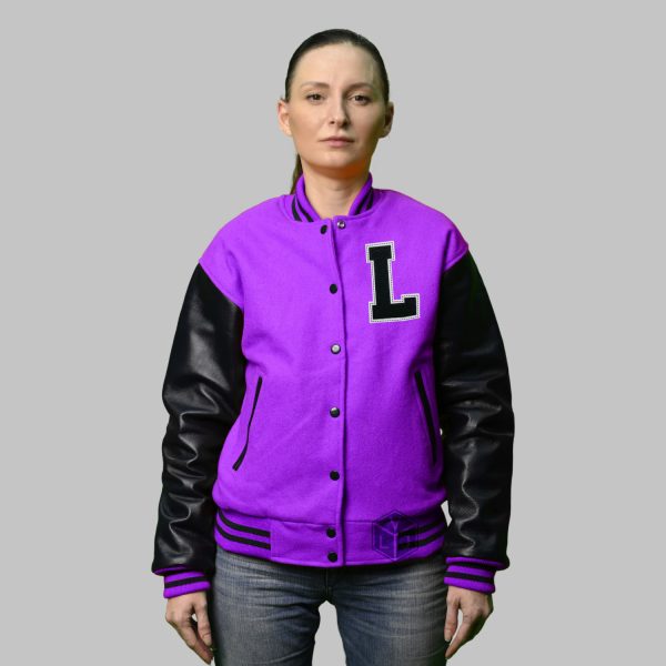 Women Purple Varsity Jackets